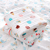 4 Layer Cotton Baby Muslin Bath Towel Childcare Cotton Muslin Blanket - AgapeStar