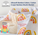 Ultrasoft Organic Bamboo Cotton Muslin Swaddle Blanket