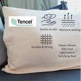 Agapestar Smooth and Silky soft 100% Eucalyptus Tencel Lyocell Pillow Case